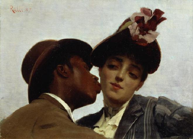 The Kiss by Theodore Jacques Ralli, 1887
